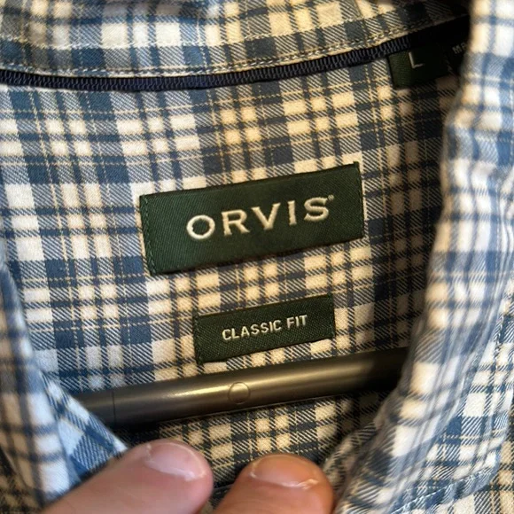 Orvis Gabardine Lightweight Long Sleeve Shirt - Size L - Picture 3 of 7